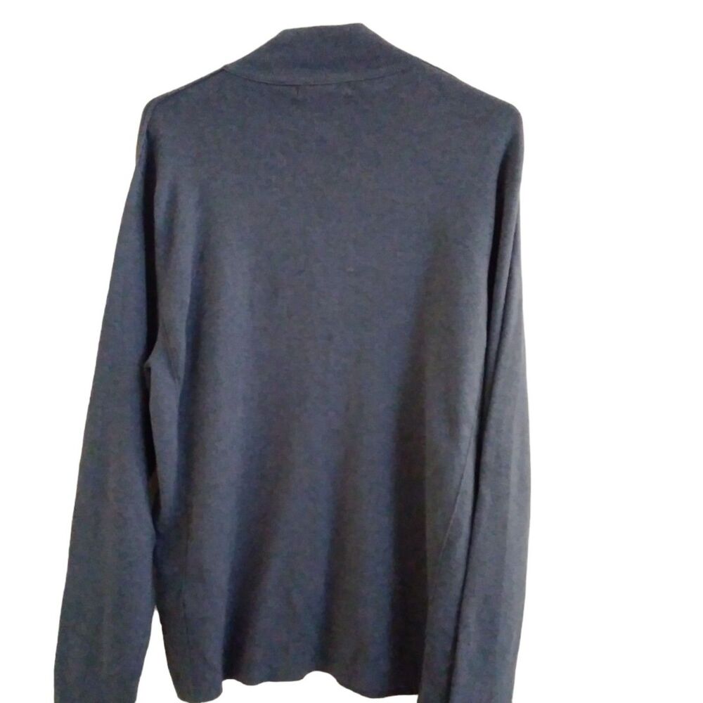 BANANA REPUBLIC men's large thin powder blue full zip cardigan sweater jacket - Picture 7 of 7